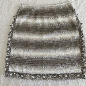 Vintage Per Se silk beaded mini skirt size 4